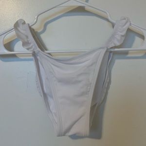 cheeky white bikini bottoms